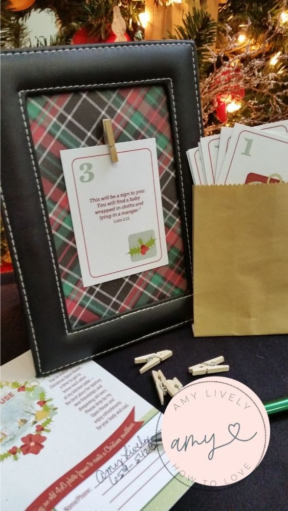 Christmas invite with pen